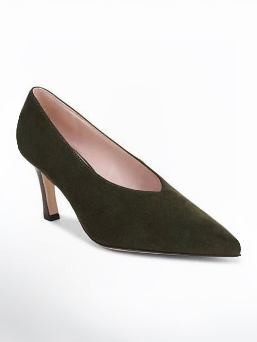 Favorite Daughter Kenna Pointed Toe Pump Moss Green Silky Luxesuede Sz 8 $275